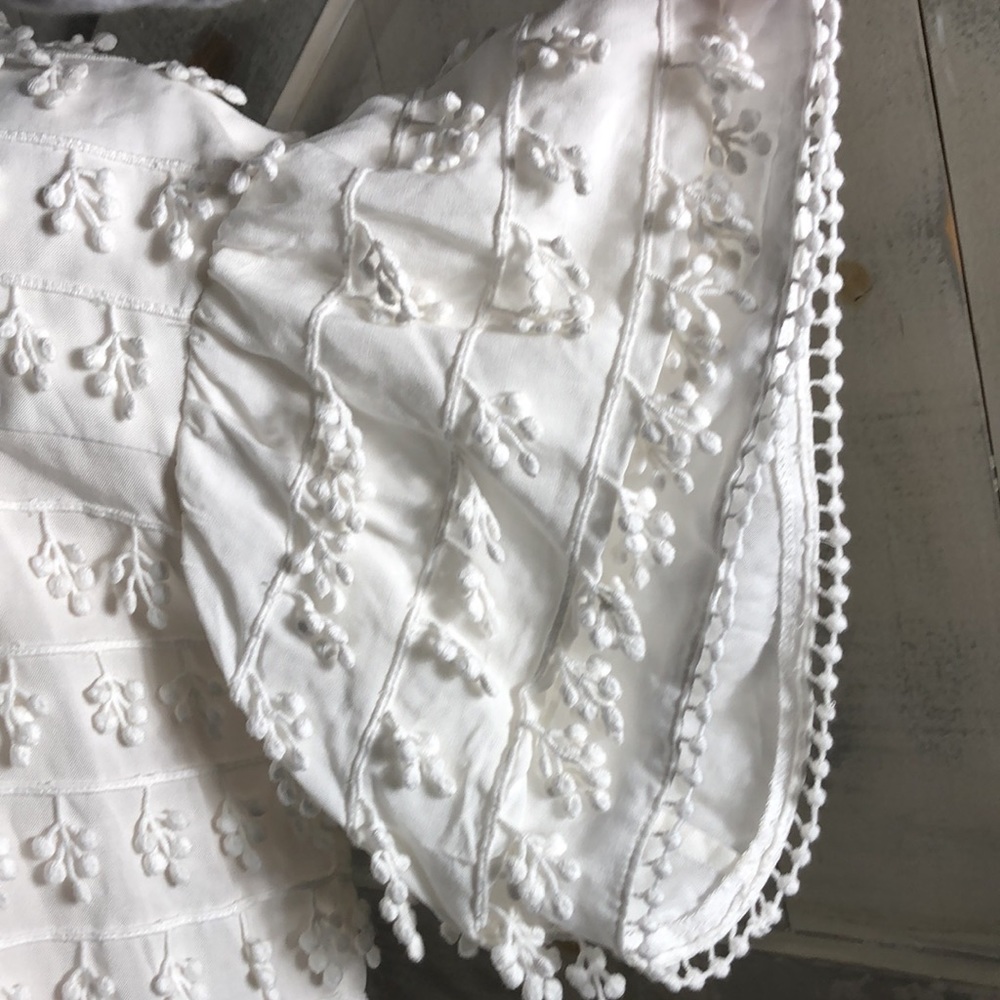 Farm Rio fringe detail short sleeve blouse - Picture 5 of 12